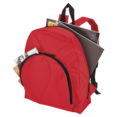Backpack with Arched Front Pocket - 600D