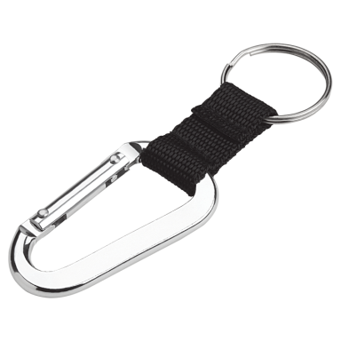 70mm Carabiner with Web Strap and Split Ring