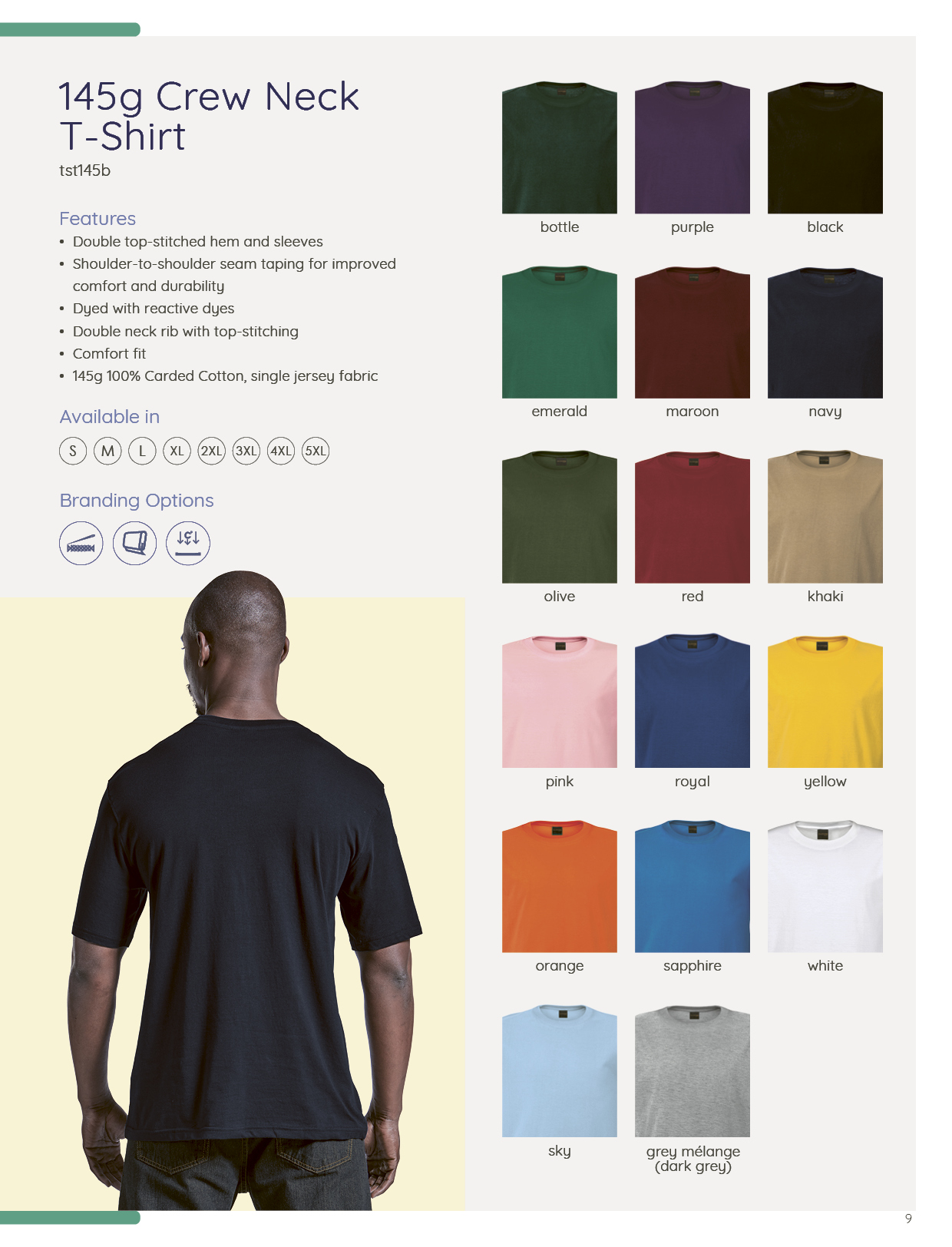 Barron 145g Barron Crew Neck T-Shirt (TST145B) – AMTY Shop