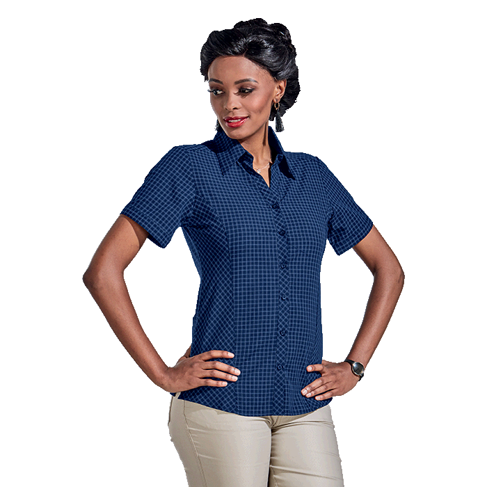 Pioneer Check Blouse Short Sleeve Ladies | Shirts-Corporate | CPMG ...