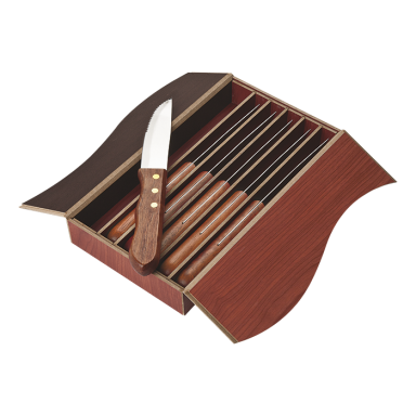 6 Piece Wood Handled Steak Knife Set