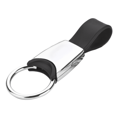 Metal Keychain with Silicone Strap