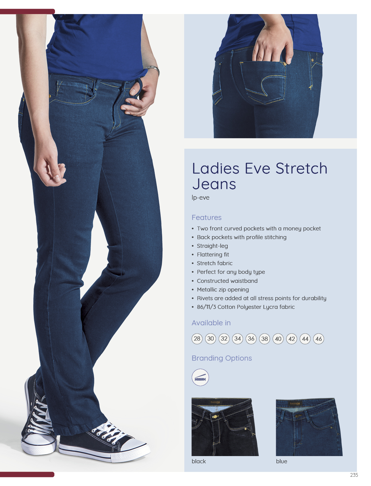 Ladies Eve Stretch Jeans - Crag Trading - Barron Products