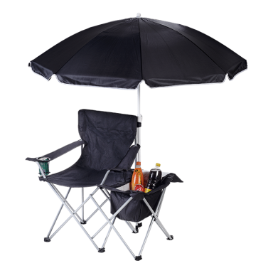 Camping Chair with Umbrella and Cooler