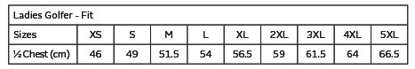 Sizing Chart Image