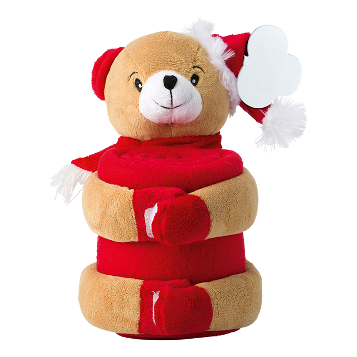 Bear Soft Toy with Fleece Blanket