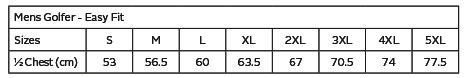 Sizing Chart Image