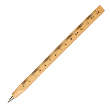 Wooden Ballpoint Pen With Ruler