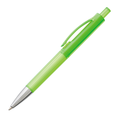Ballpoint Pen With Transparent Coloured Barrel