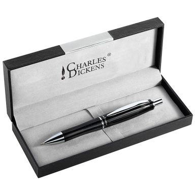 Charles Dickens Ballpoint Pen With Silver Trim