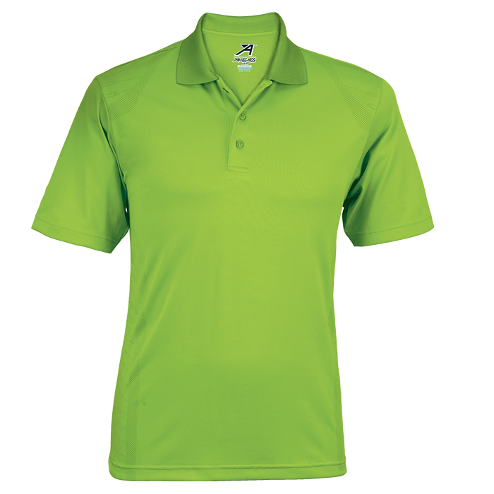 bright green golf shirt