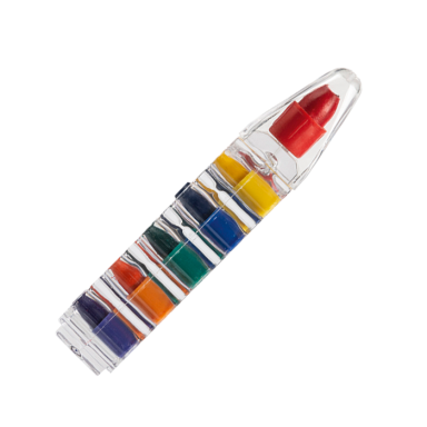 6 Wax Crayons In Transparent Case