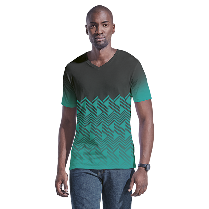 Mens V-Neck T-shirt Custom Design - Three6ixty