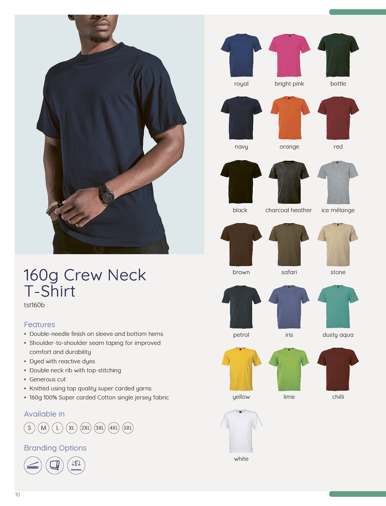 Barron 160g Barron Crew Neck T-Shirt (TST160B) – AMTY Shop